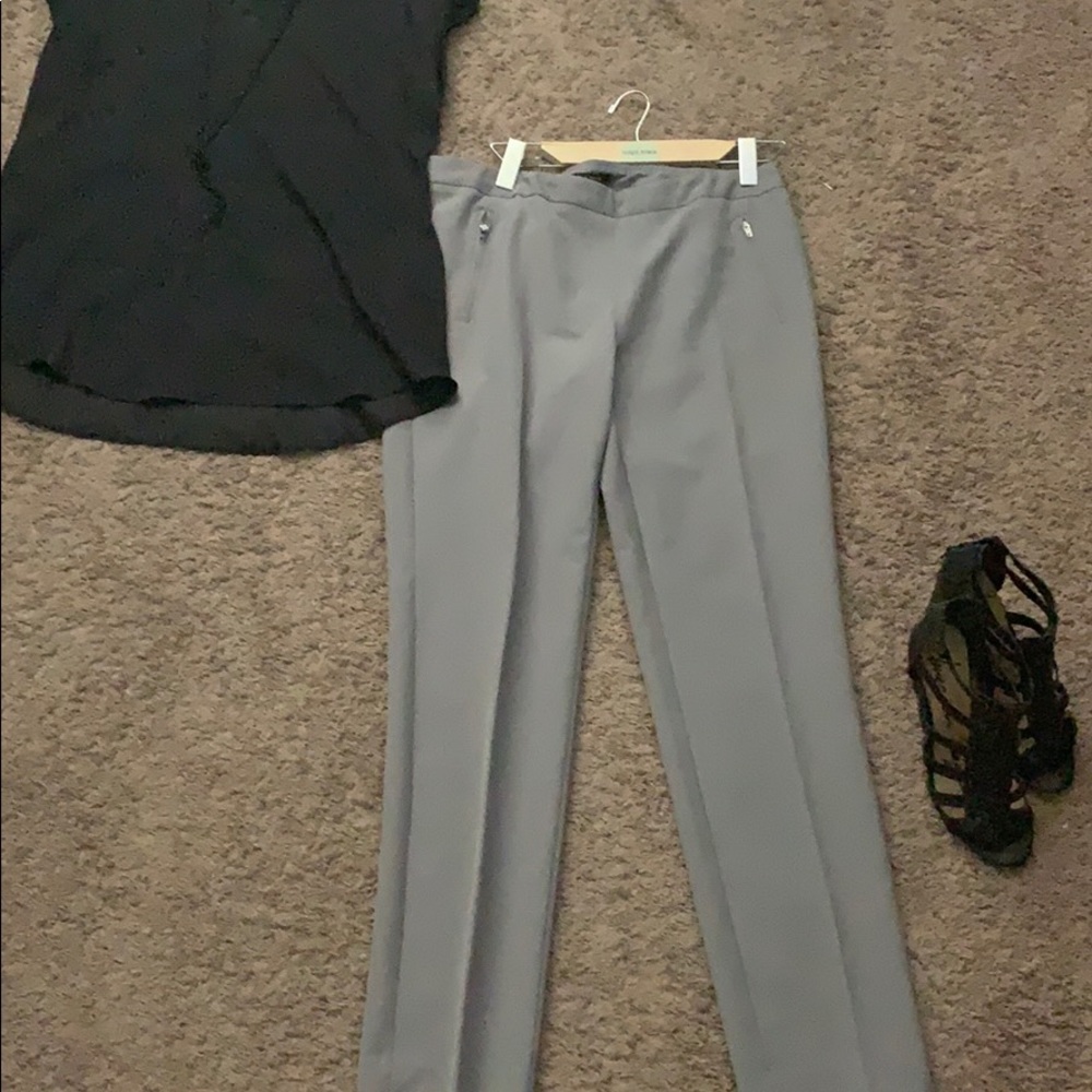 Zac and Rachel gray straight dress pants size 10